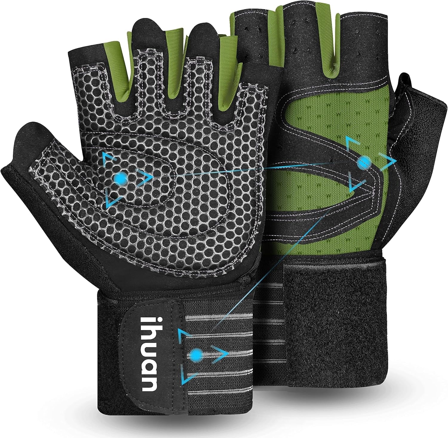 IHUAN Ventilated Weight Lifting Gloves