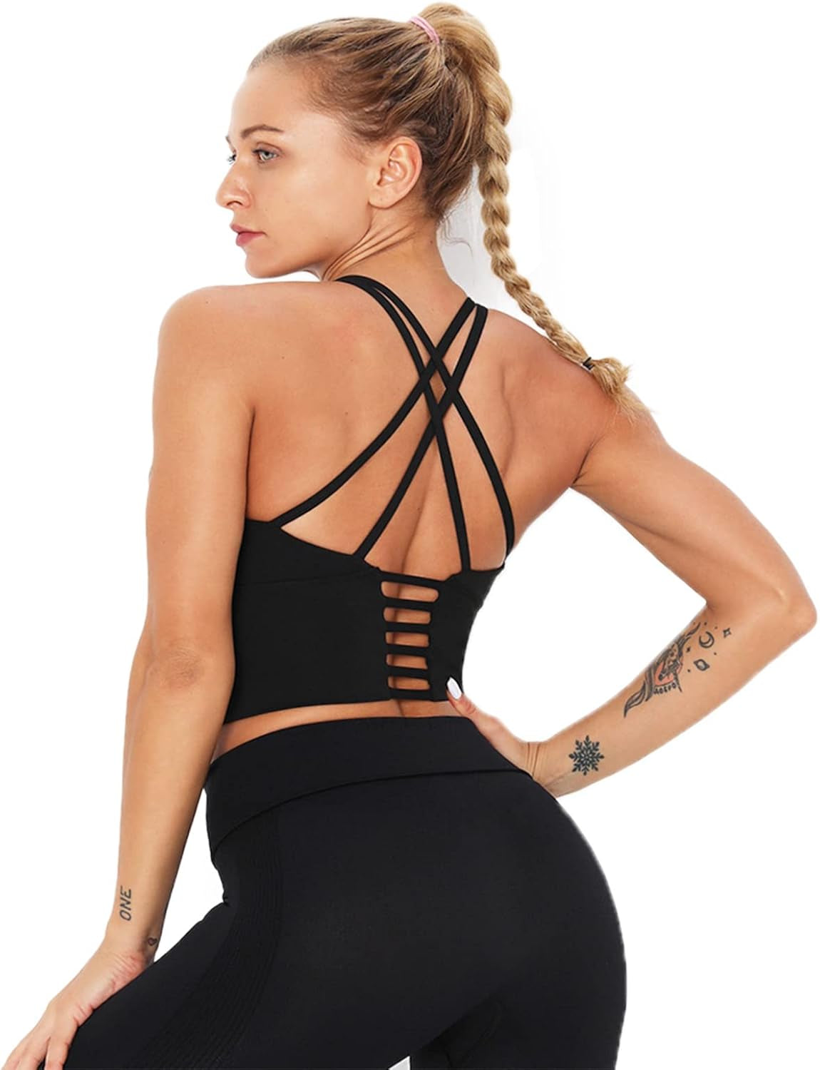 REDQUENTING Longline Sports Bra for Women
