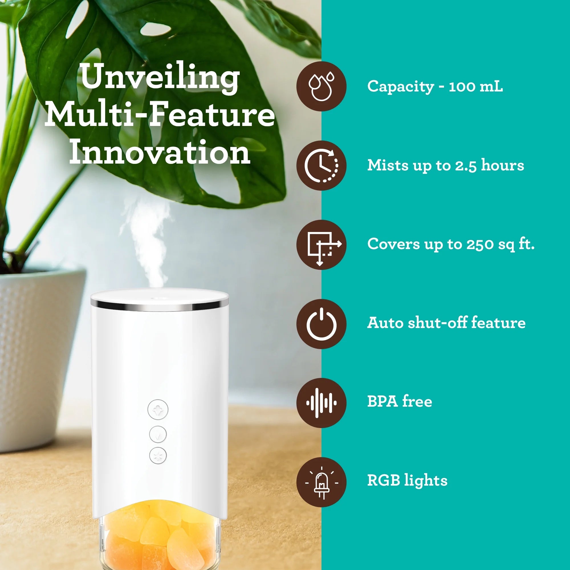 GURUNANDA Saltair Lamp & Essential Oil Diffuser