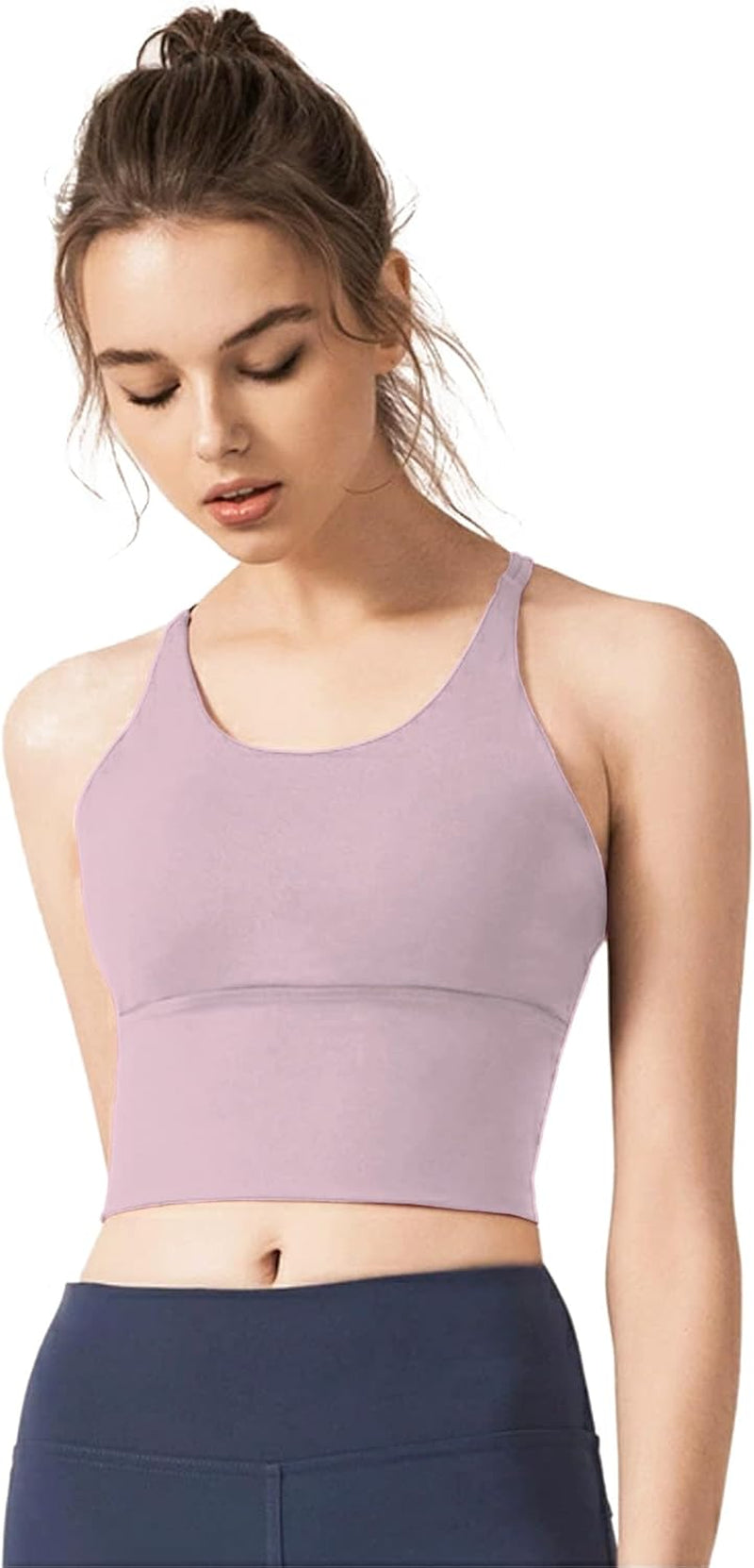 REDQUENTING Longline Sports Bra for Women