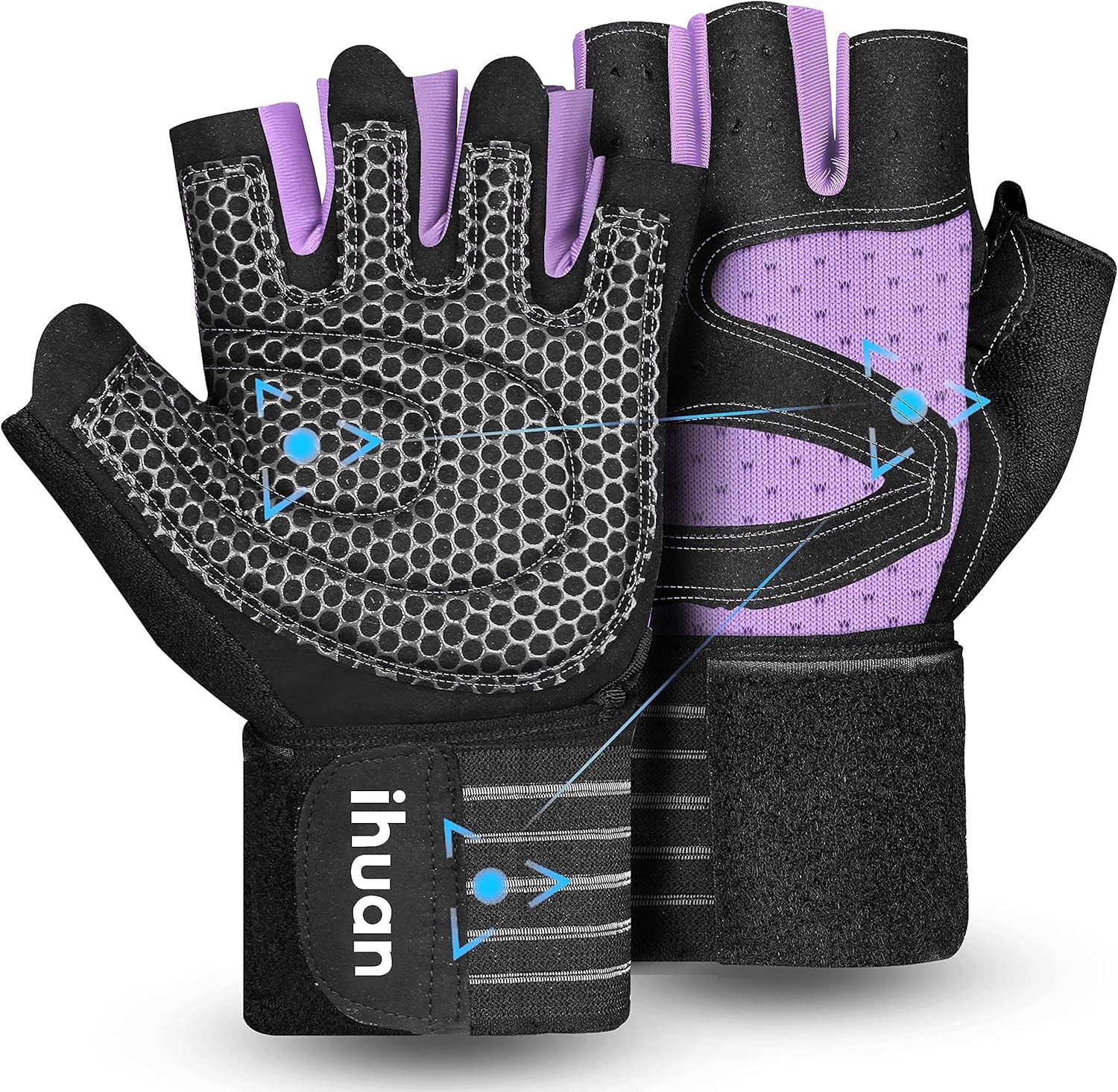 IHUAN Ventilated Weight Lifting Gloves