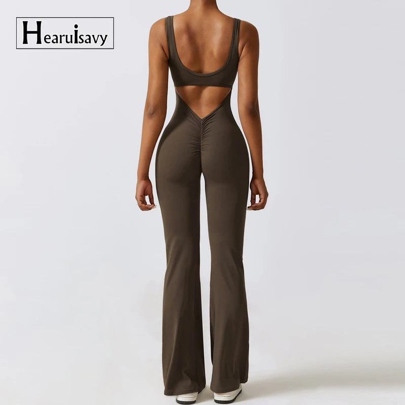 HEARUISAVY V Back Scrunch Gym Set