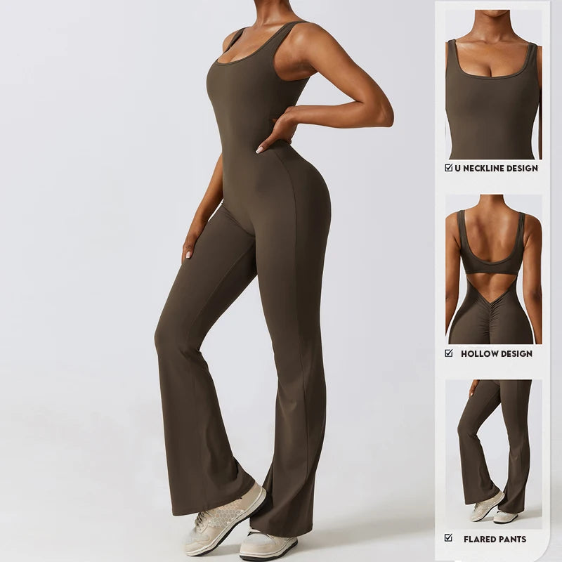 HEARUISAVY V Back Scrunch Gym Set