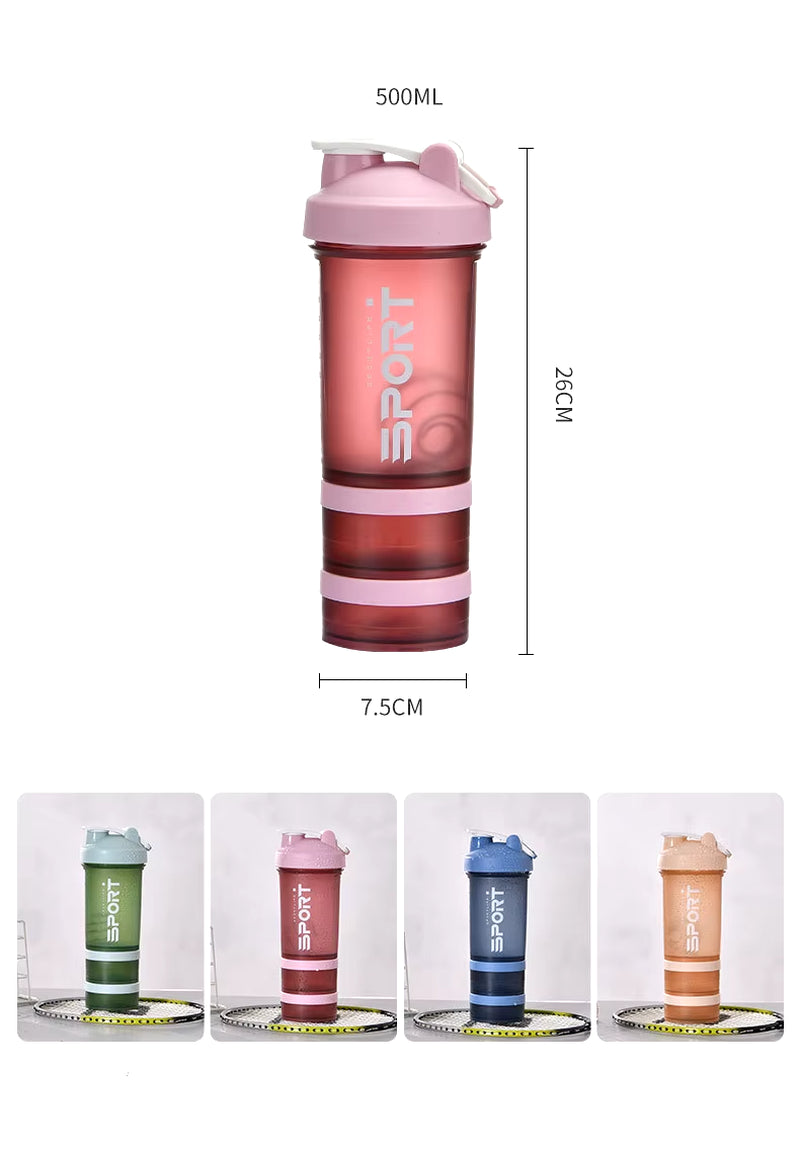 Sports Water Bottle Protein Shaker