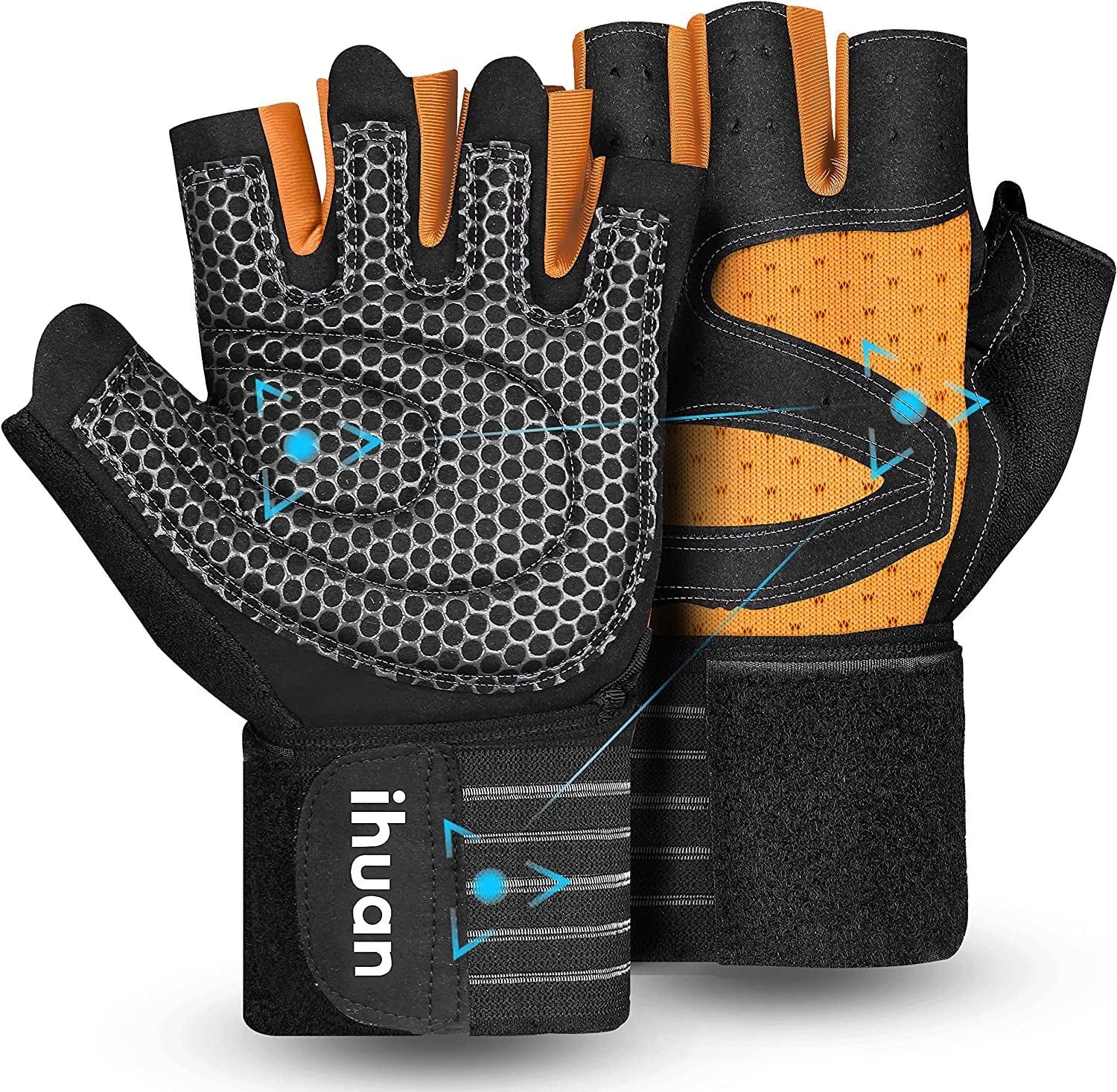 IHUAN Ventilated Weight Lifting Gloves