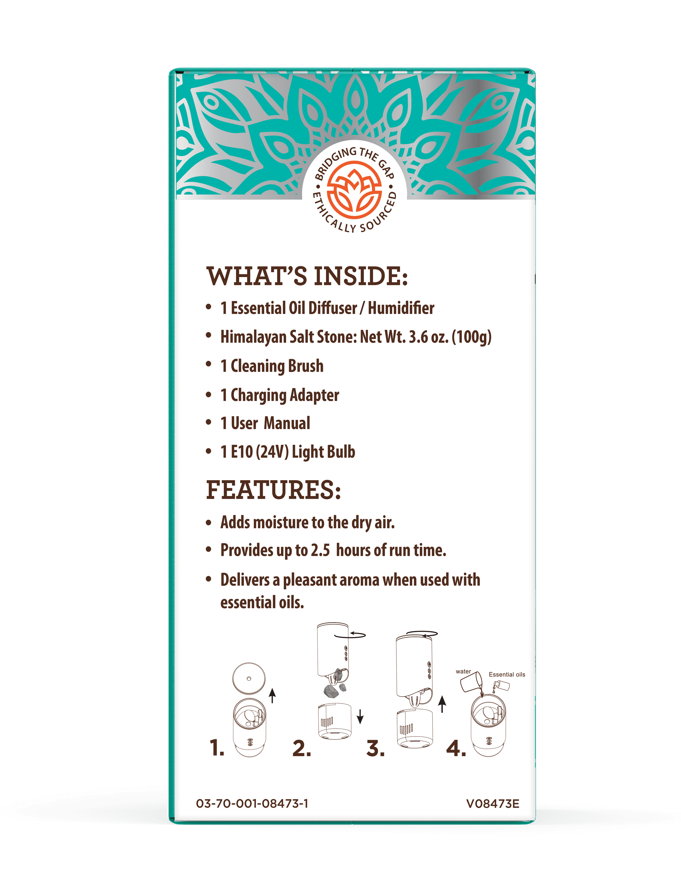 GURUNANDA Saltair Lamp & Essential Oil Diffuser