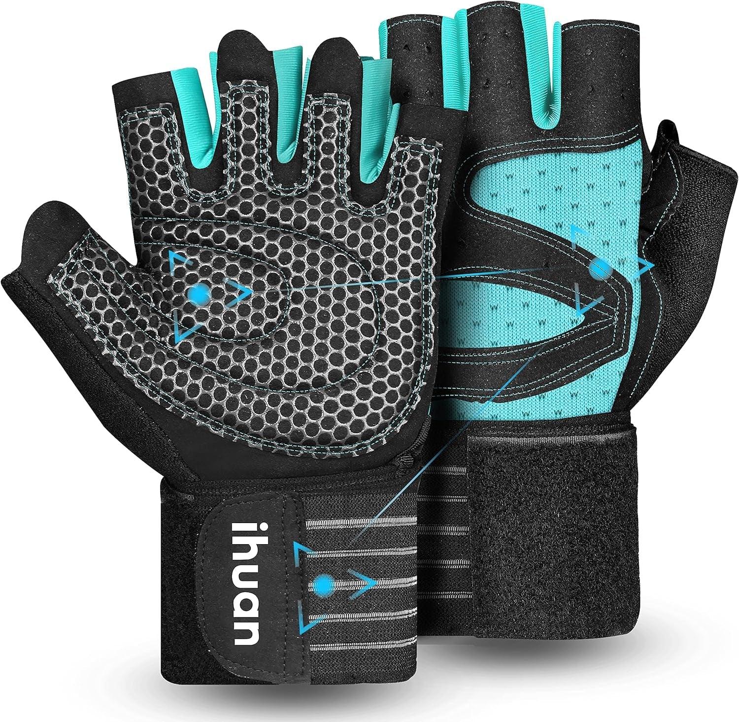 IHUAN Ventilated Weight Lifting Gloves