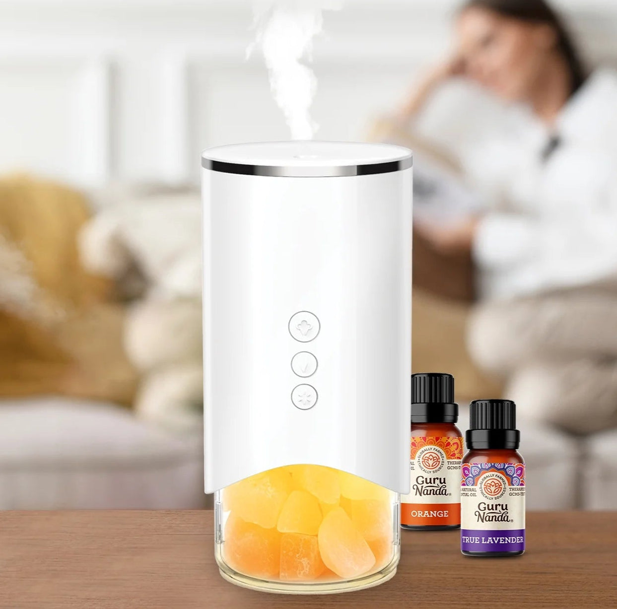 GURUNANDA Saltair Lamp & Essential Oil Diffuser