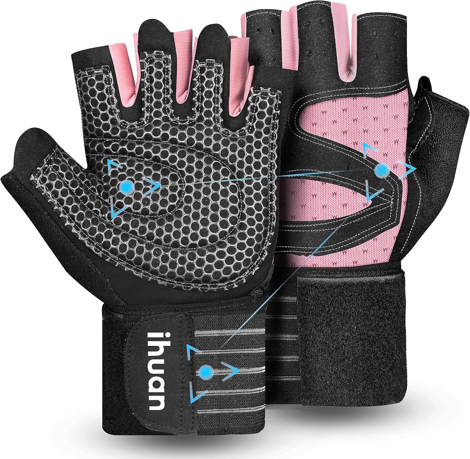 IHUAN Ventilated Weight Lifting Gloves