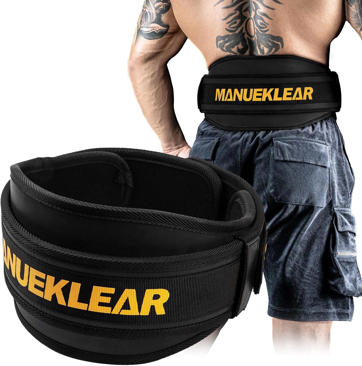 M MANUEKLEAR Weight Lifting Belt