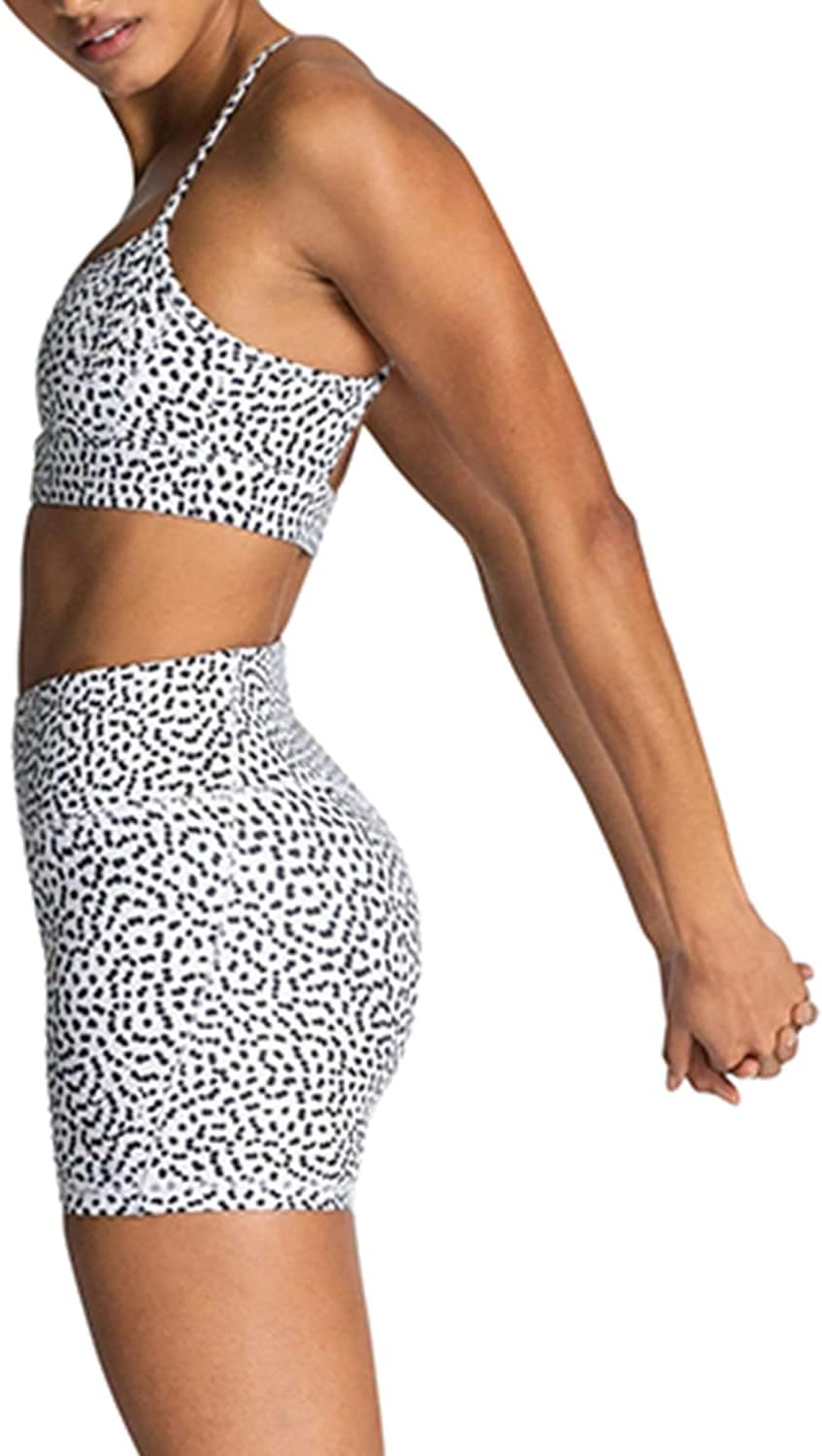 Women'S Workout Sets 2 Piece Yoga Outfit High Waisted Biker Shorts Leggings Sports Bra Gym Fitness Clothes Tracksuit