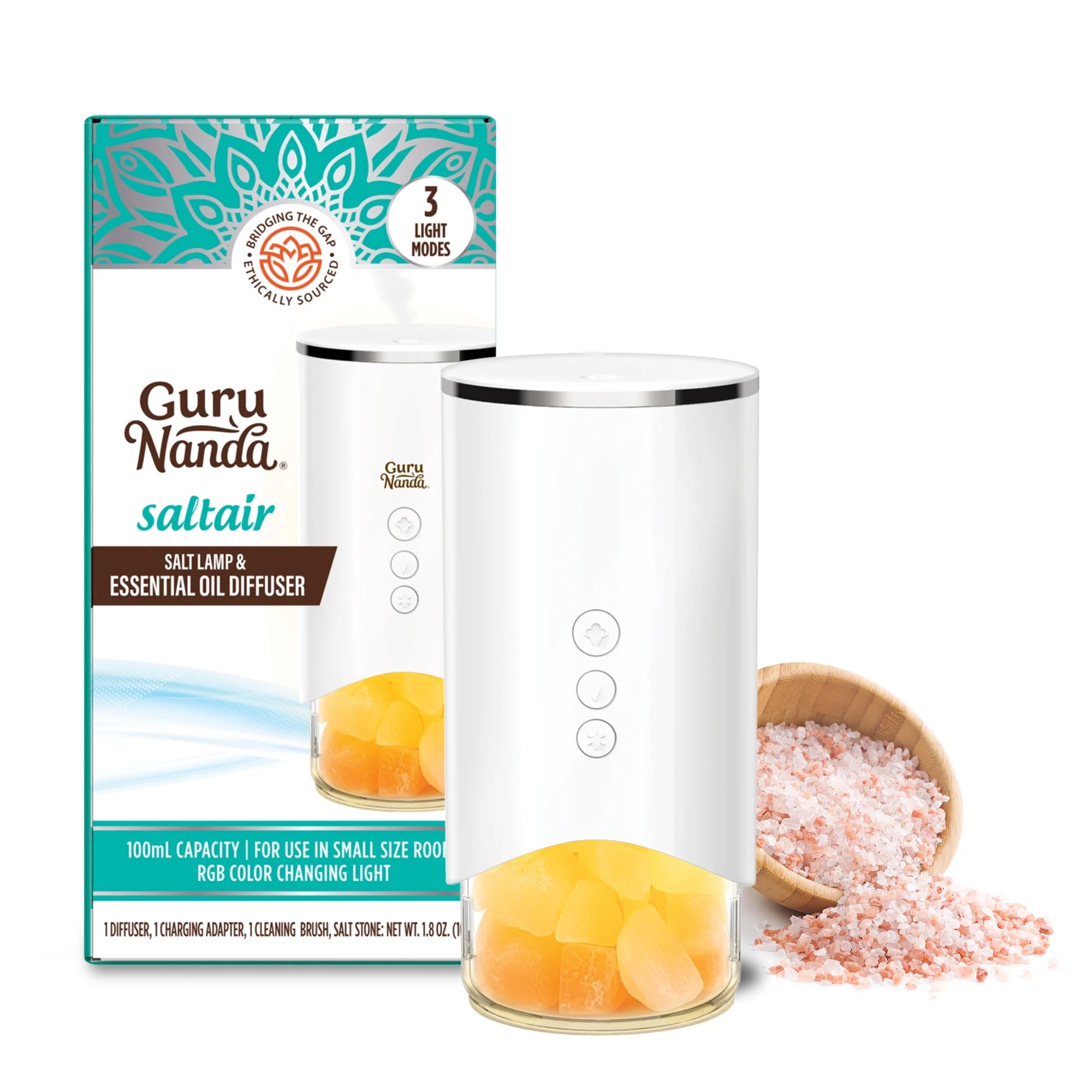 GURUNANDA Saltair Lamp & Essential Oil Diffuser 